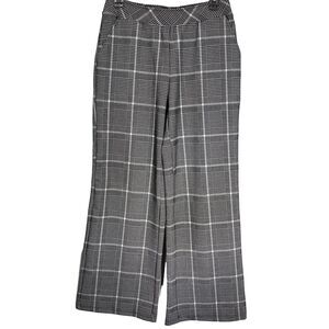 SERRA Plaid Pants Wide Leg Stretch Goth Grunge Punk Skater Women S Black White